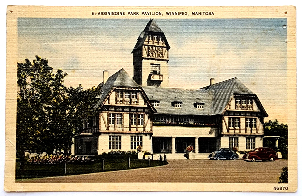 Postcard Winnipeg Manitoba Assiniboine Park Pavillion Vintage
