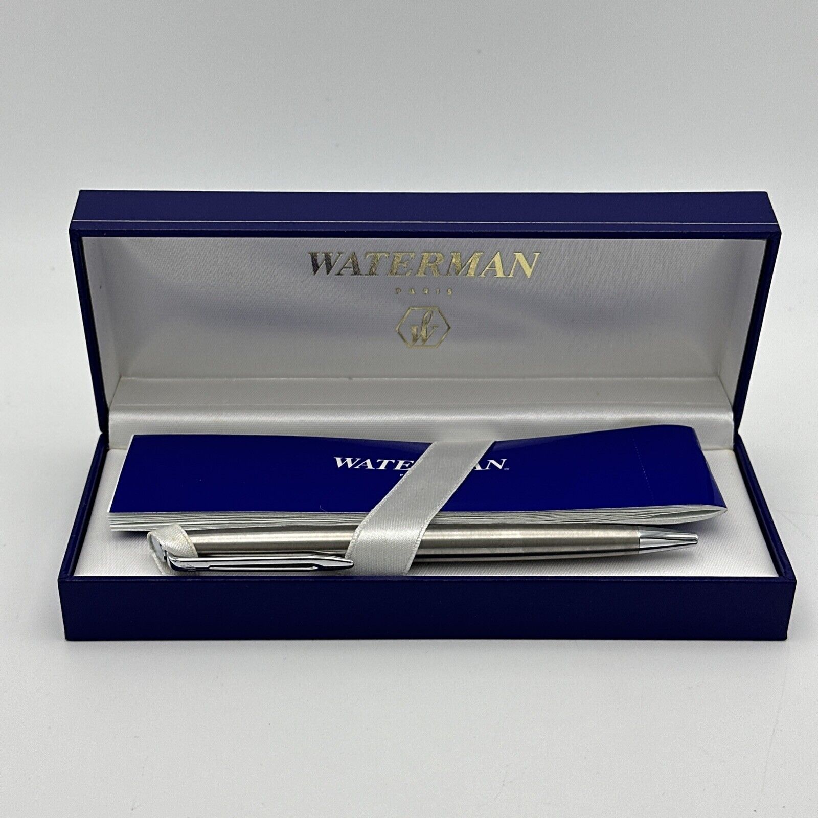 Waterman Hemisphere Ballpoint Pen Stainless Steel with Chrome Trim