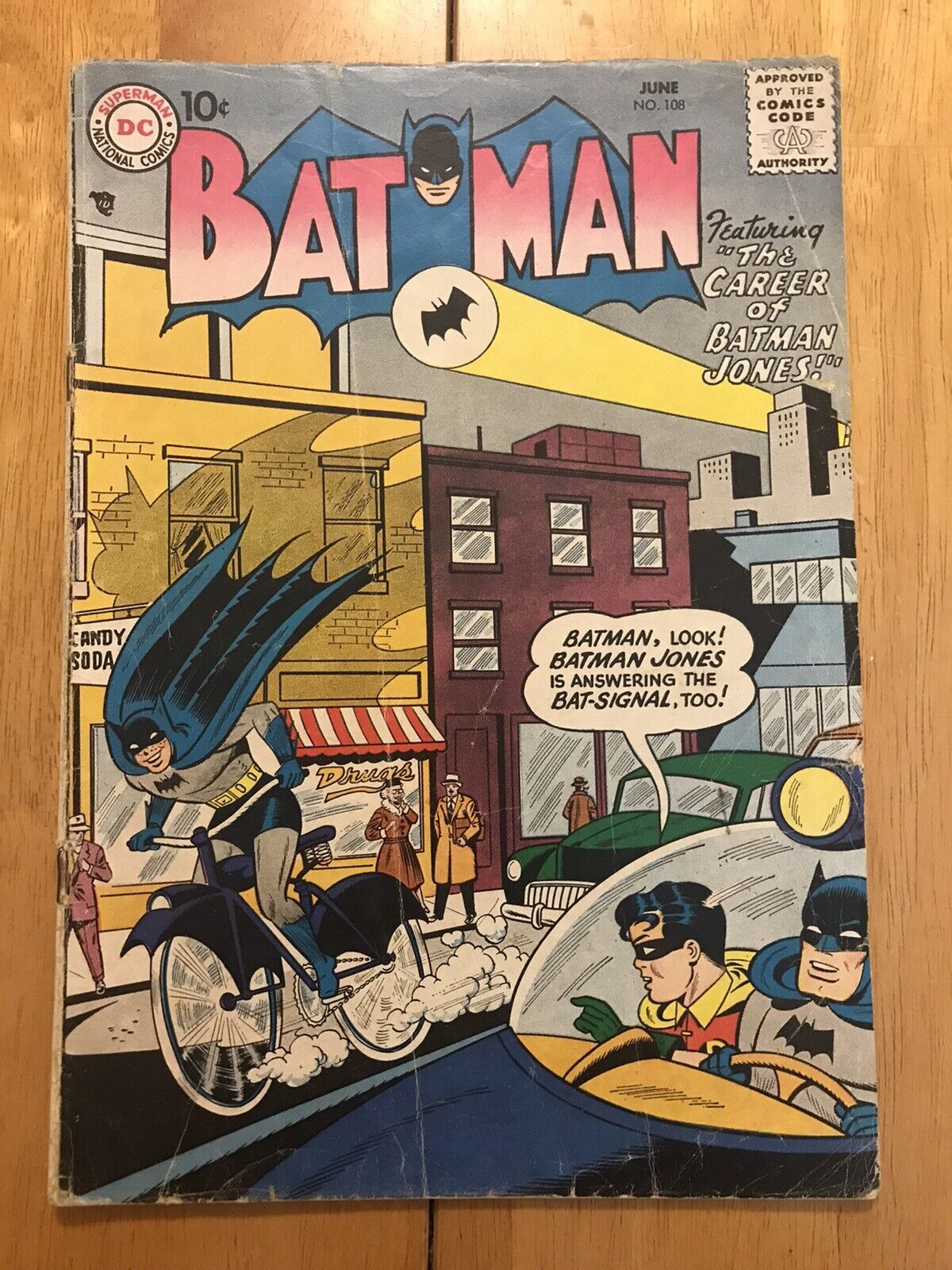 Batman 108 DC Comics 1957 Silver Age Batman & Robin Good 2.0