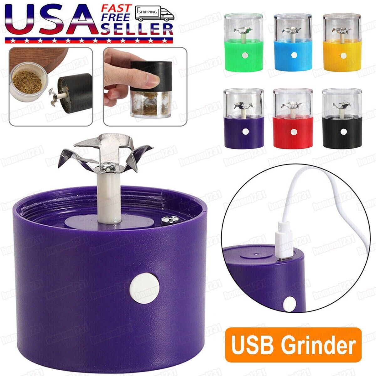 10Pack-Deal Portable Herb Garlic Grinding Crusher/Rechargeable/USB Radom Color