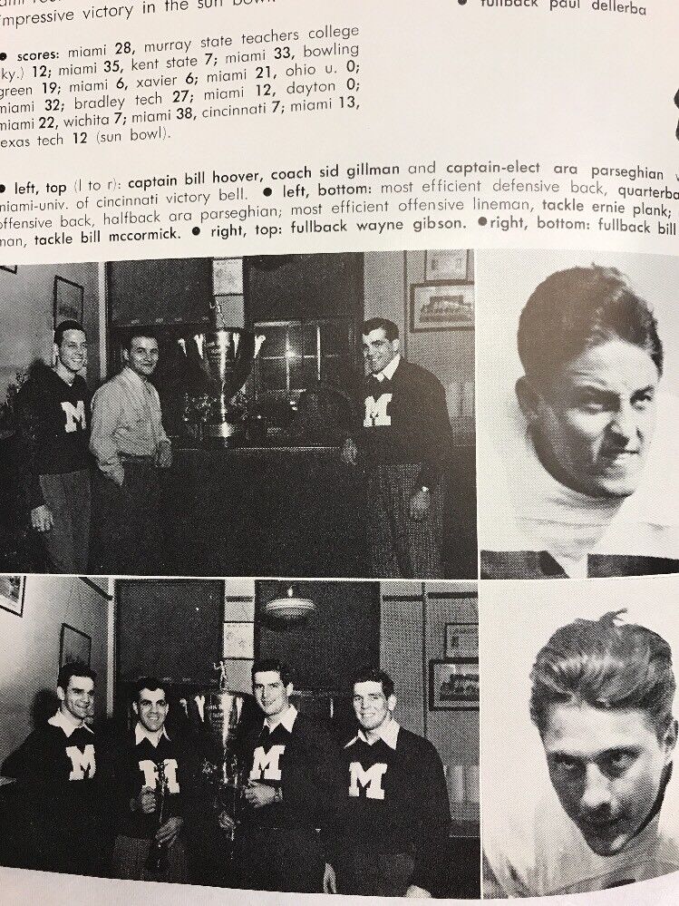 Vintage 1948 Miami University (Ohio) Yearbook Ara Parseghian Sid Gillman ND