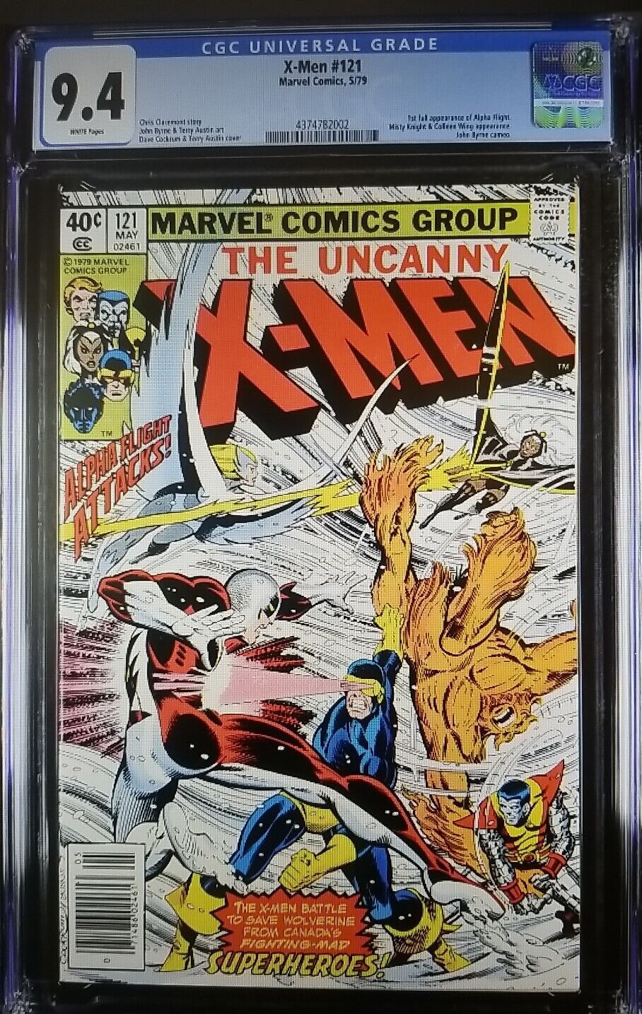 X-Men #121 cgc 9.4 Alpha Flight 1st Full Appearance White Pages Beautiful Copy