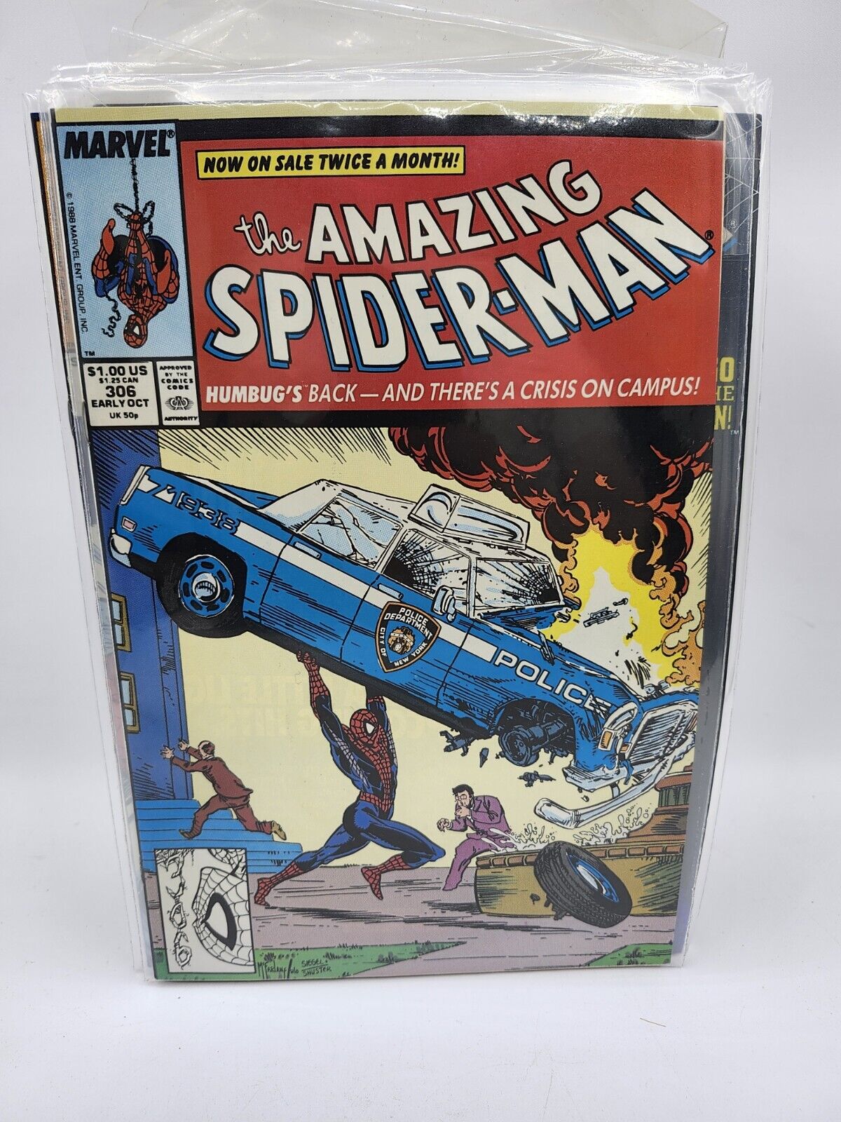 1988 Marvel Comics The Amazing Spider-Man #306 Action Comics #1 Homage