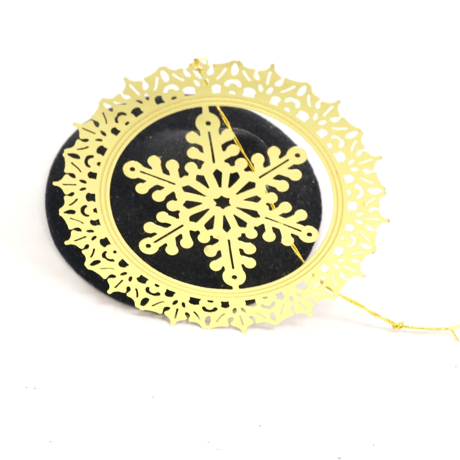 Vintage 1998 Wallace Silversmiths Gold Snowflake Ornament