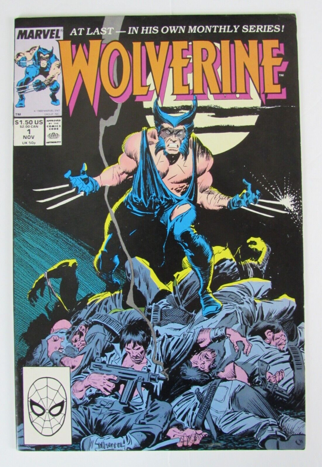 Wolverine #1 (1988) Key 1st Appearance Patch FN/VF 7.0-7.5 ZL510