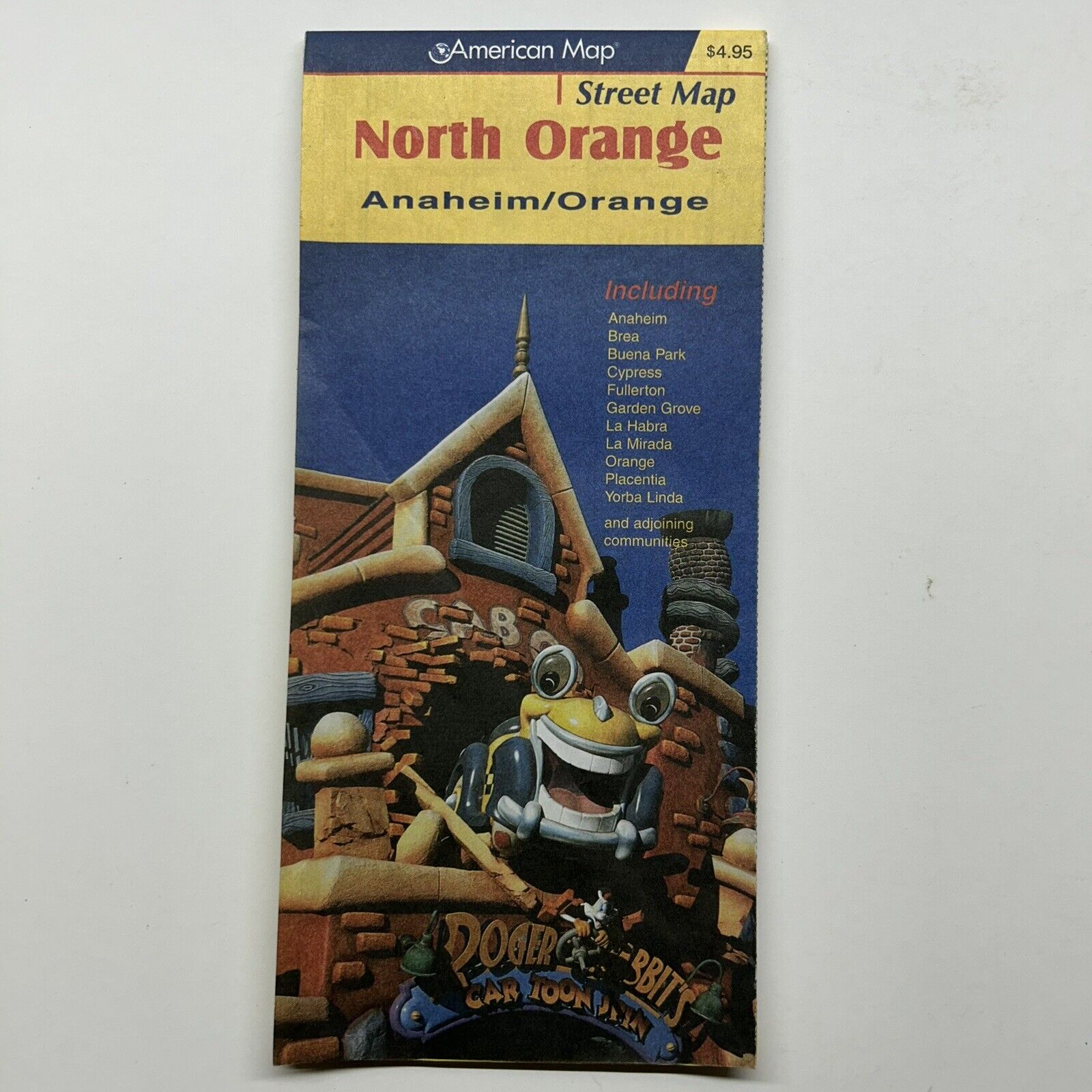 North Orange Anaheim Orange County CA 2003 Map Roger Rabbit on Cover