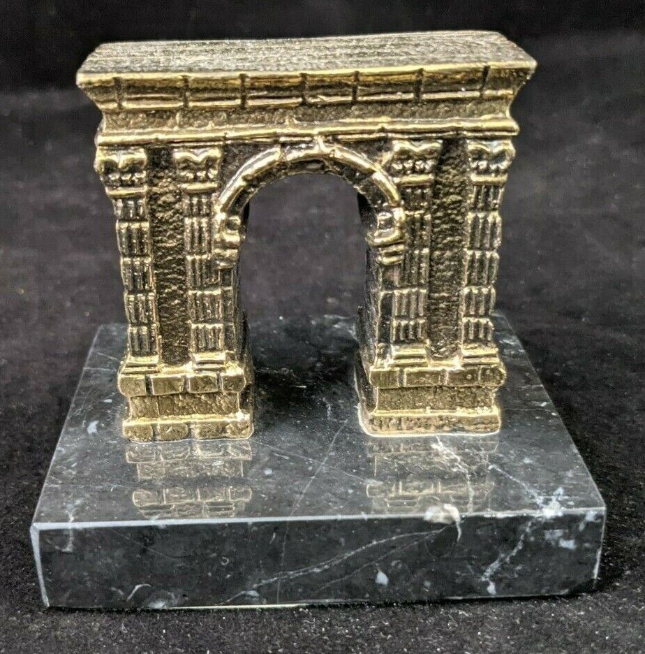The Arc de Berà or Barà - Catalonia, Spain - Metal Souvenir Building, Stone Base