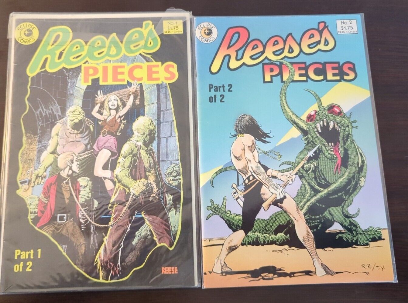 Vintage Reese's Pieces #1-2 - Eclipse Comic 1985 - Rare - Vg+/Nm
