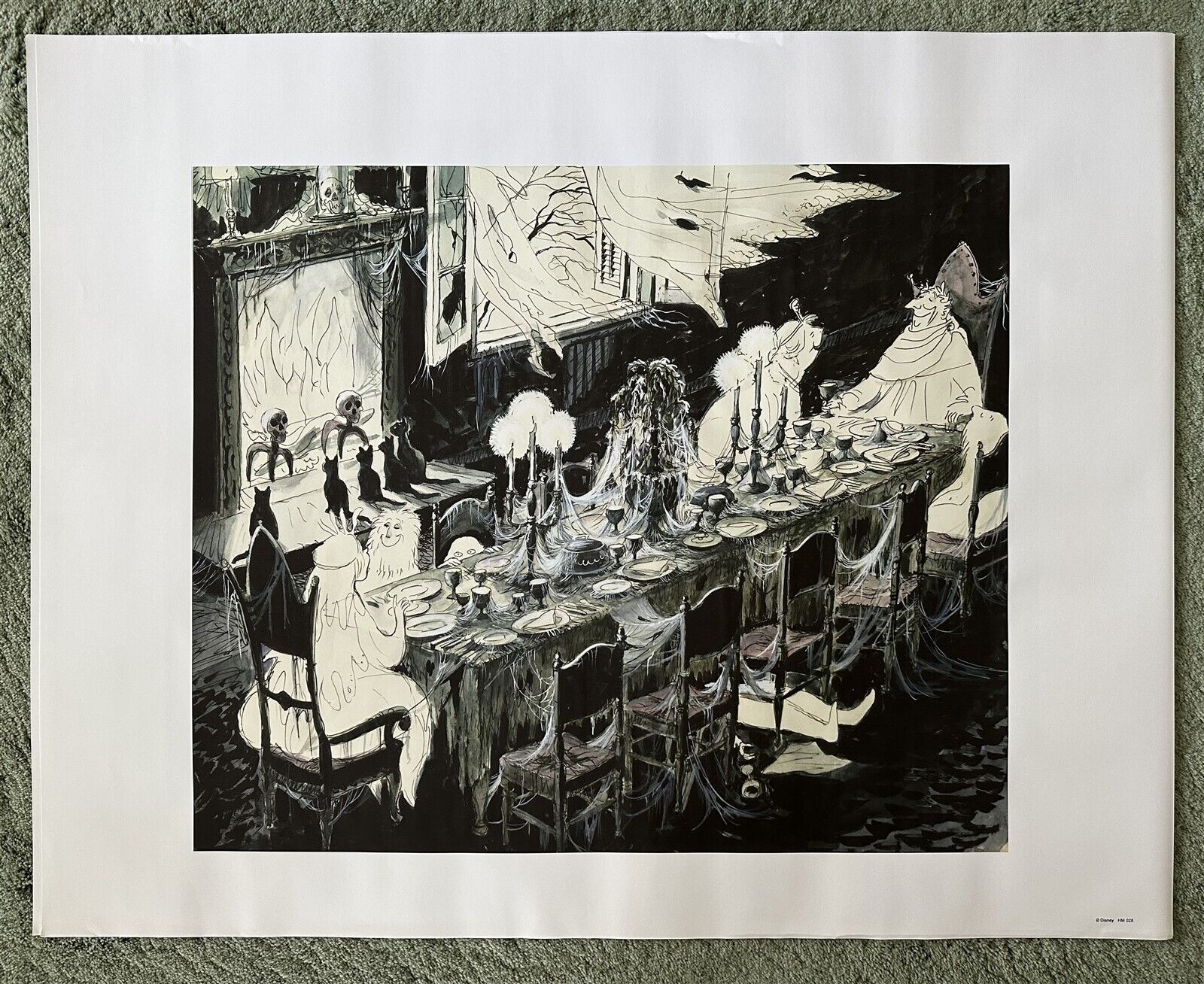 Disneyland Print HAUNTED MANSION Dining Table CONCEPT ART Marc Davis MINT