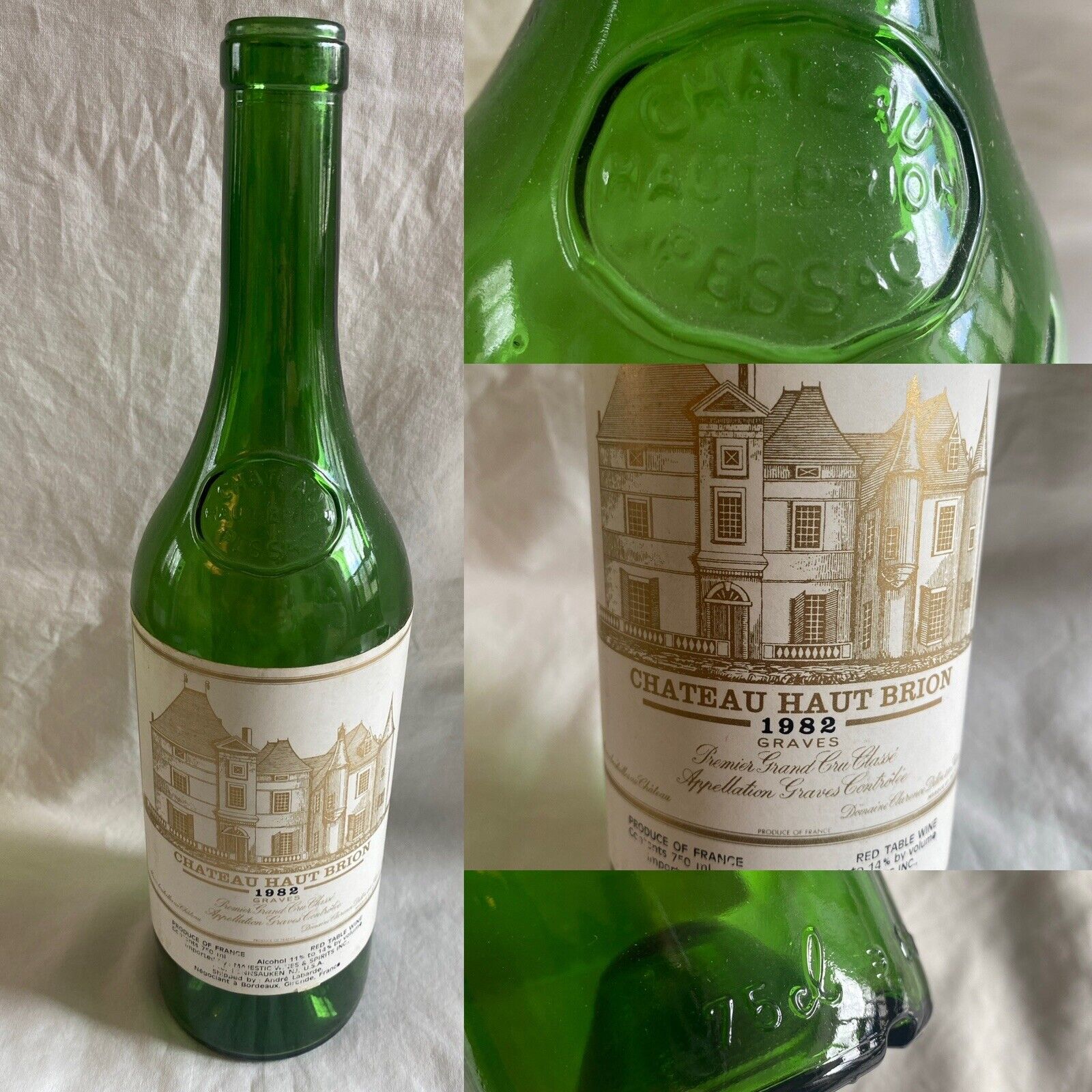 1982 Chateau Haut-Brion Grand Cru Classe Empty Wine Bottle (WA6)
