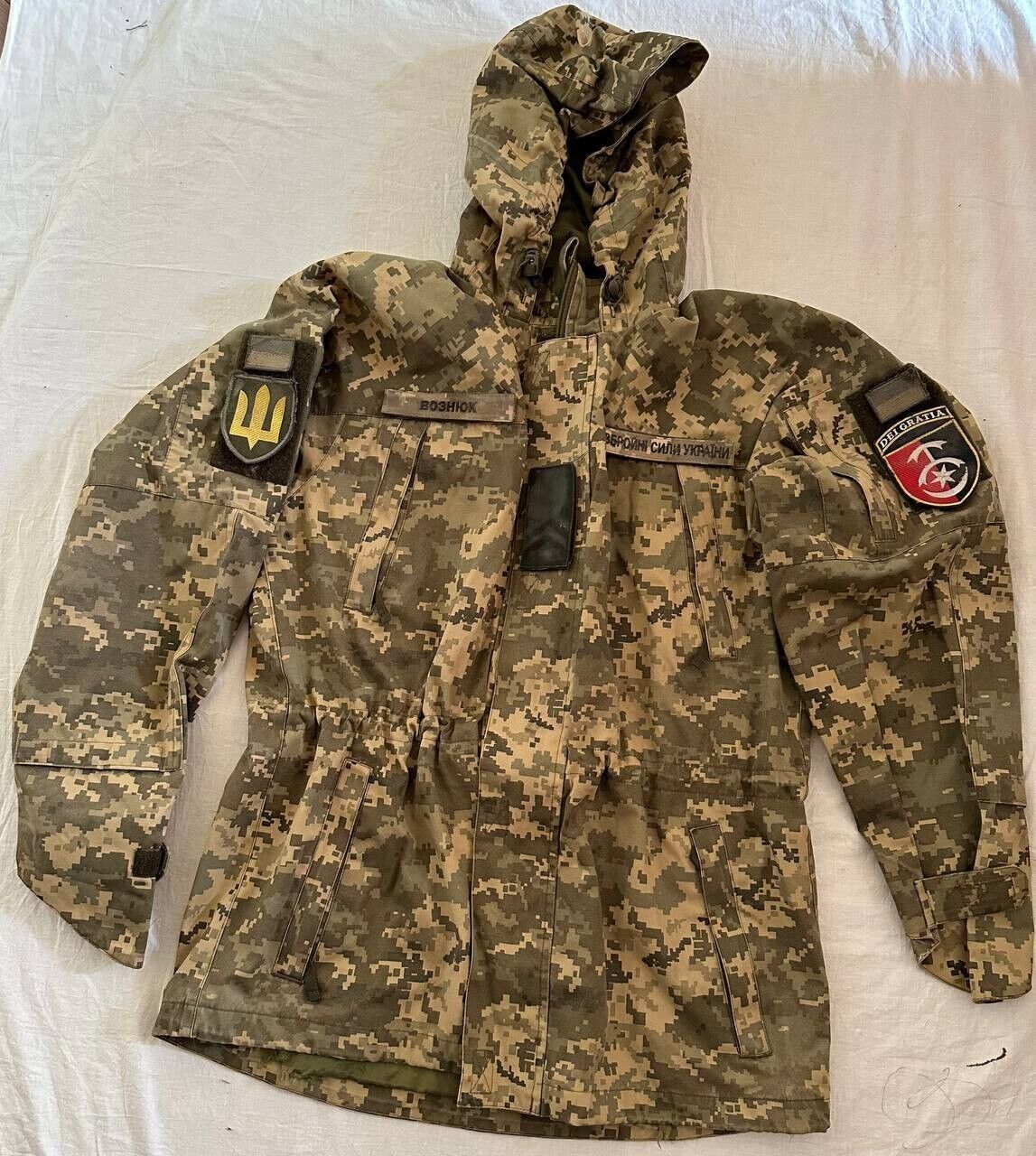 Ukrainian Army Winter Jacket Hero 30 Brigade Flag Chevrons Flag Uniform Hat Suit