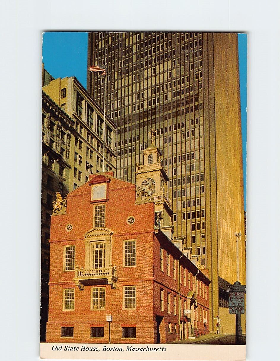 Postcard Old State House Boston Massachusetts USA