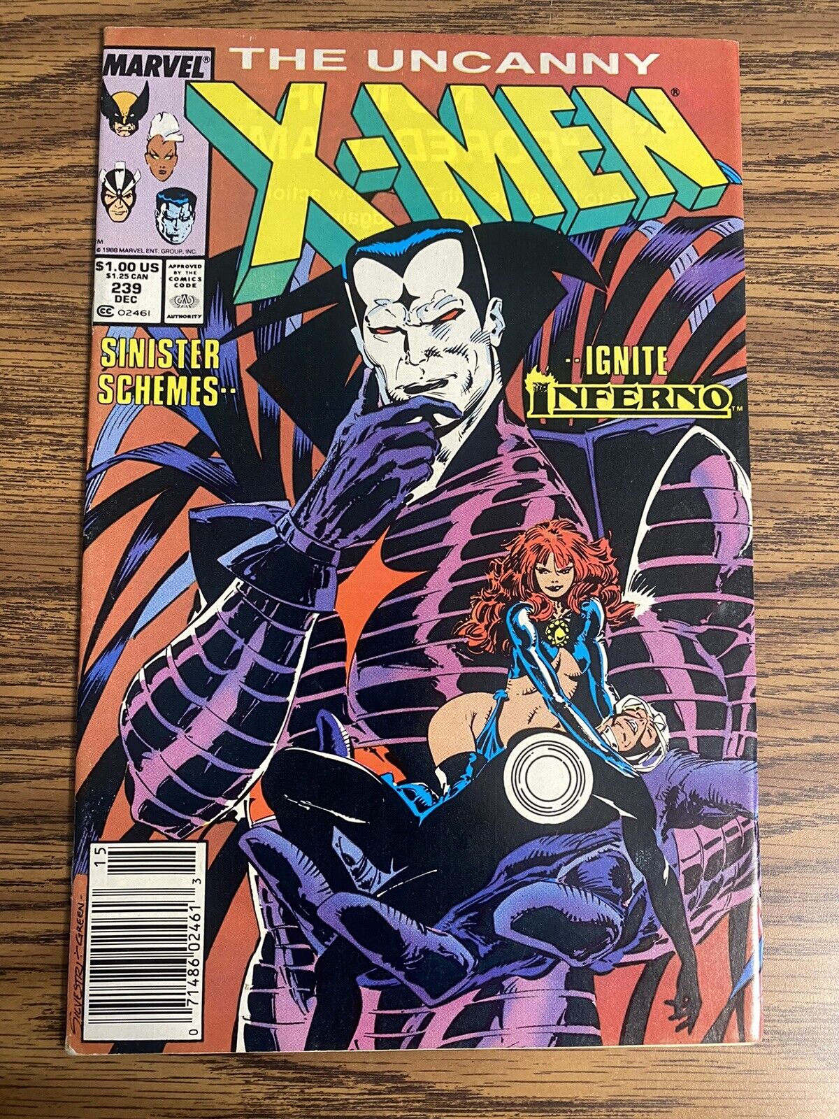 The Uncanny X-Men Vol 1 239 VF+ Marvel 1988 Newsstand 1st Cover Mr Sinister