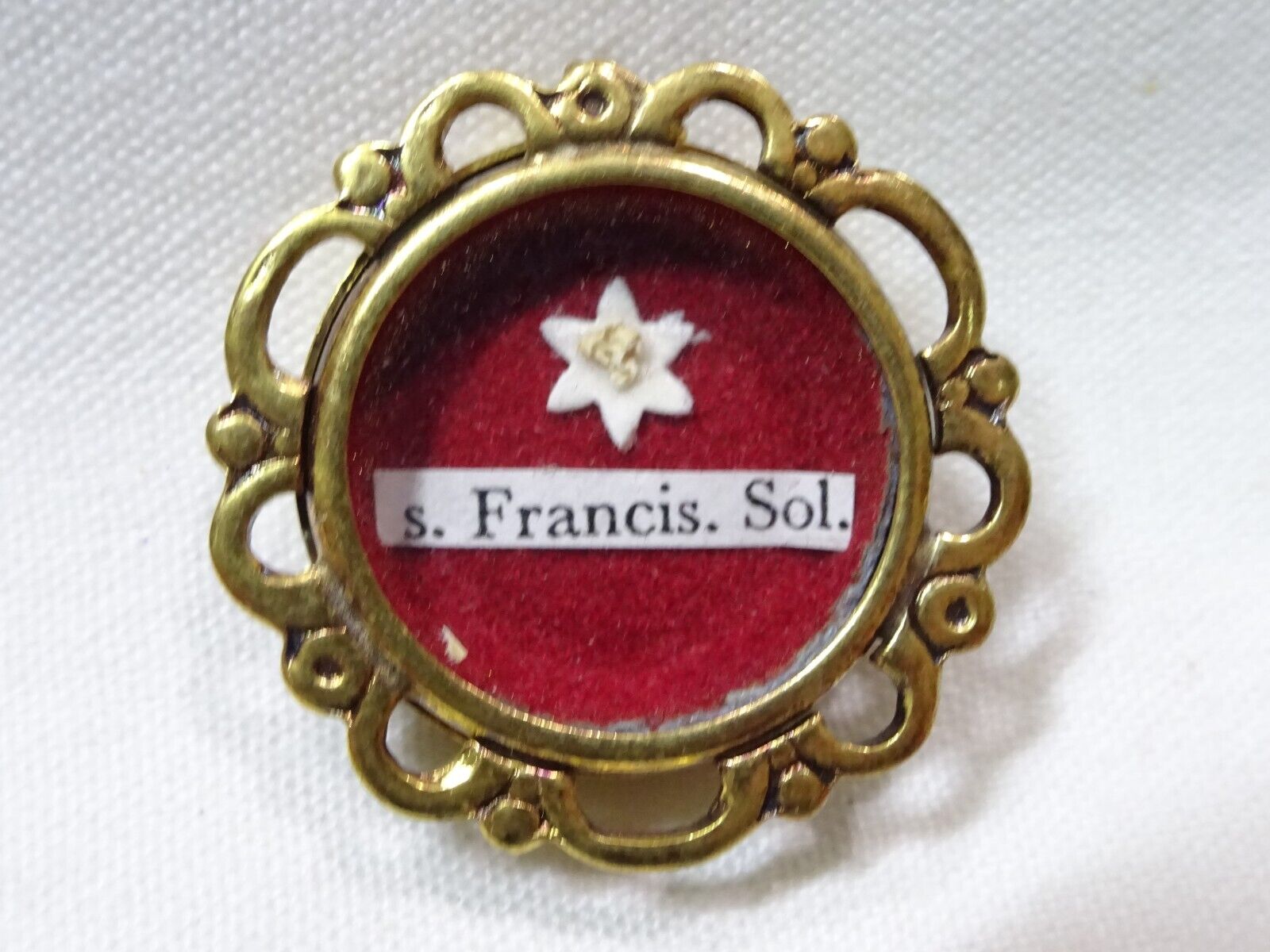 ✝ Reliquary Relic 1st class St. Francis Solanus, Confessor