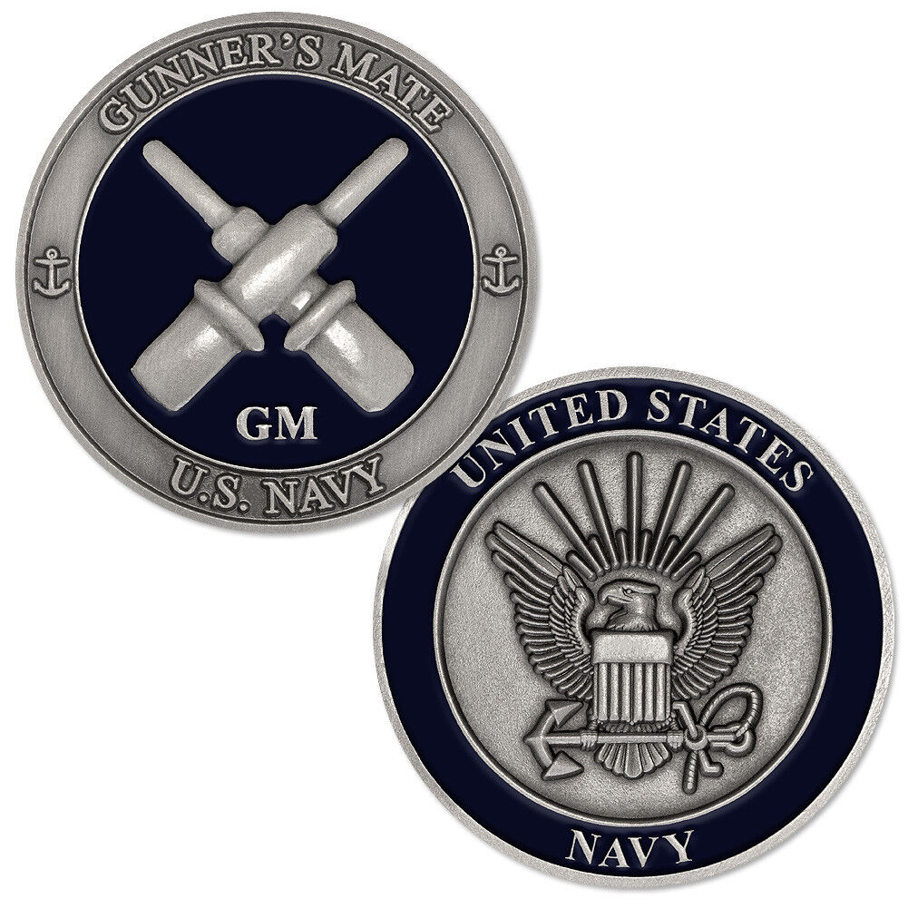 NEW U.S. Navy Gunner's Mate (GM) Challenge Coin.