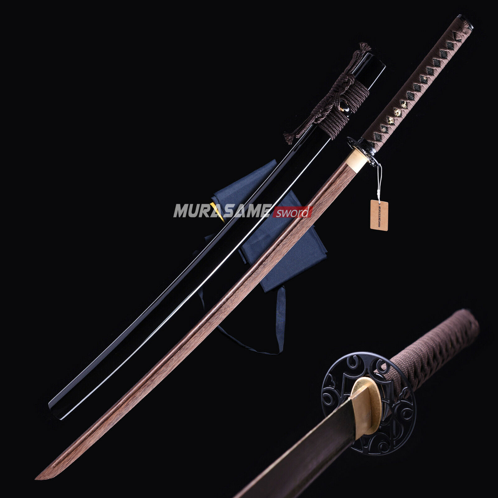 High Quality Wooden Katana Sword Bushido Training Rosewood Full Tang Blade