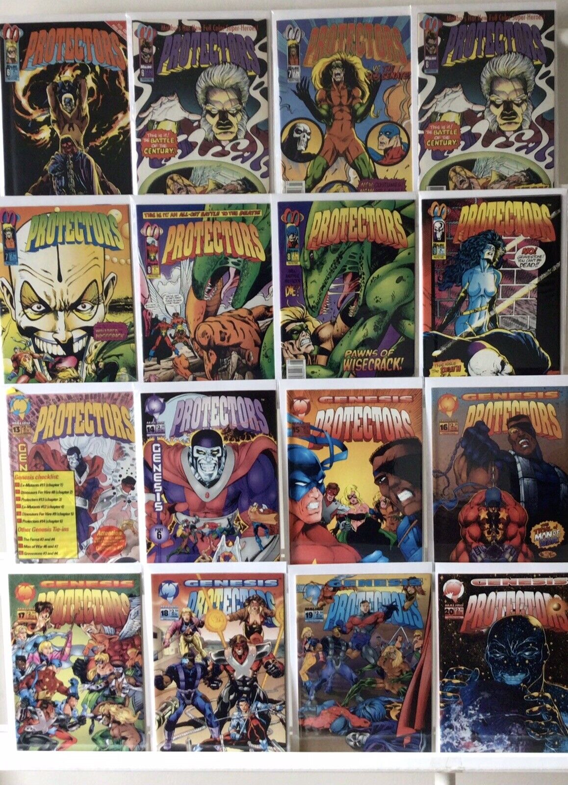Malibu Comics Protectors Comic Book Lot Of 16 Issues
