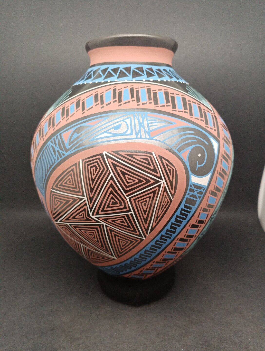 Mata Ortiz Pottery Painted  Design by Efrain Lucero Jr. 8.5\