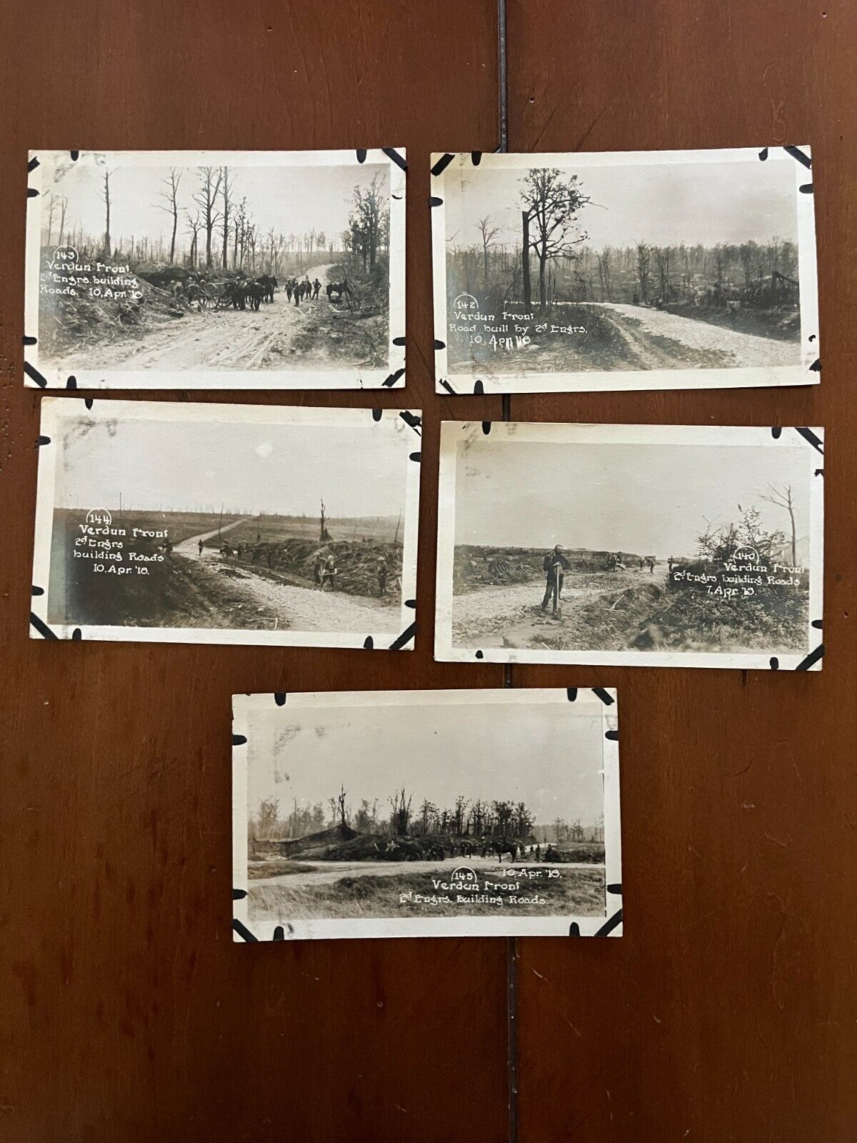 WWI postcards Verdun Front - Original - Set of 5