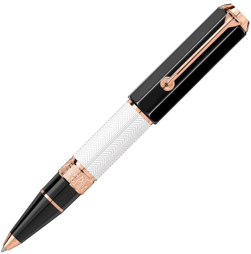 Luxury New Great Writers Series White+Rose Gold Color Ballpoint Pen