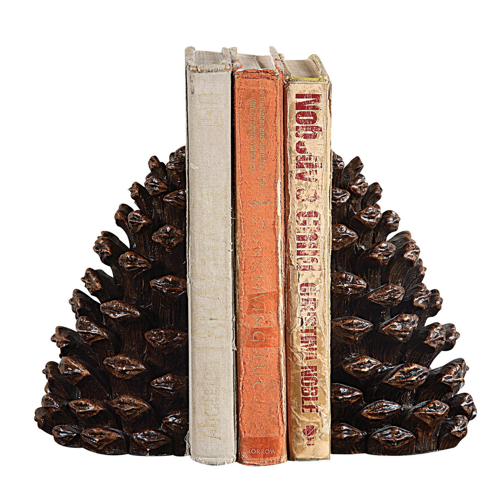 Set of 2 Pieces  Pinecone Shaped Resin Bookends