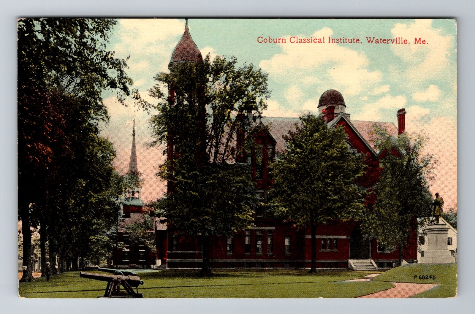 Waterville ME-Maine, Coburn Classical Institute, Antique Vintage c1915 Postcard