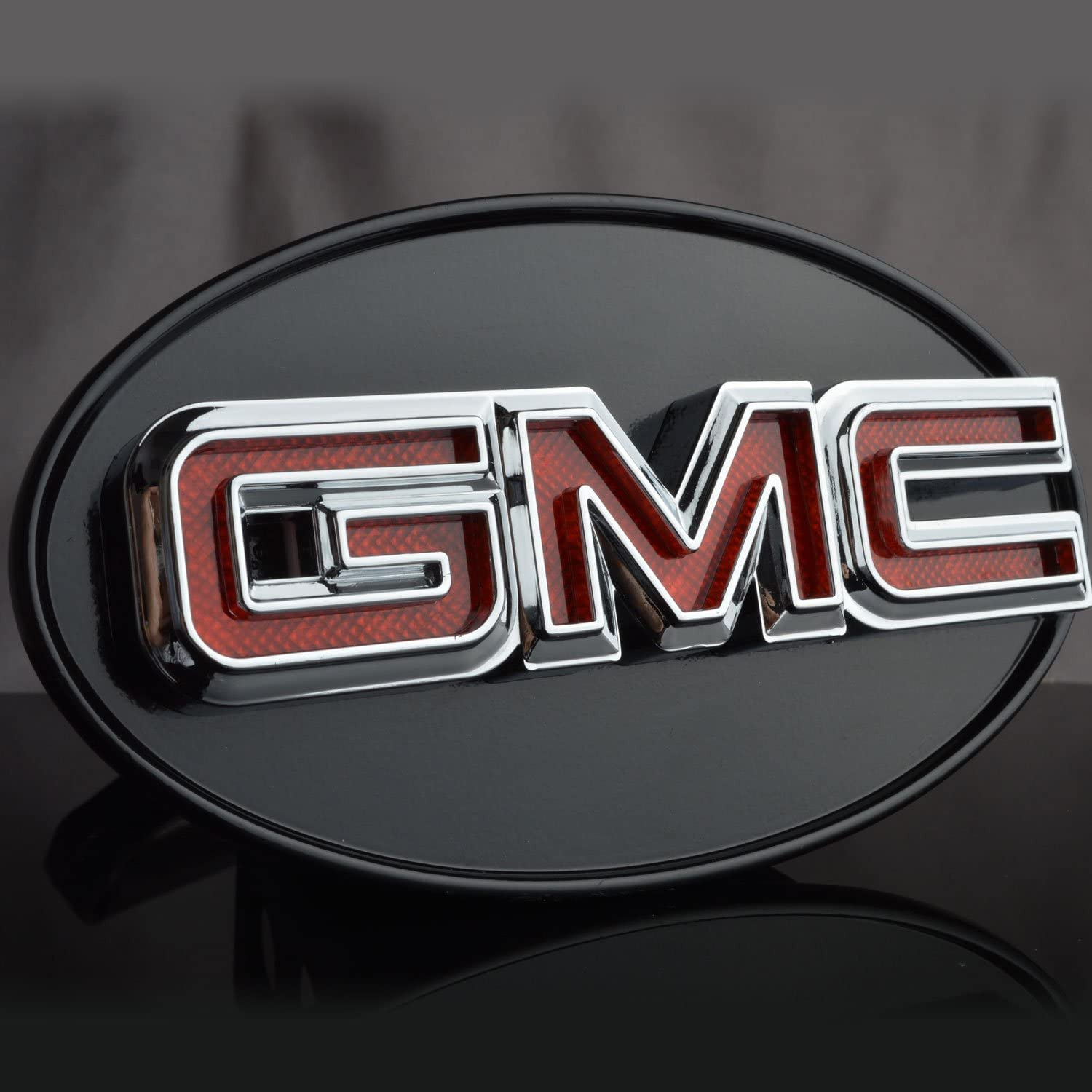 LED Light Hitch Receiver Covers Officially Licensed GMC Hitch Cover (Chrome)