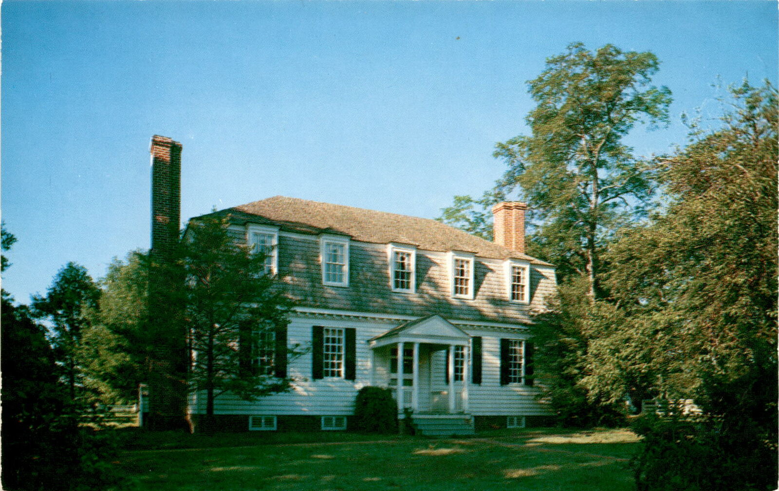 Vintage Postcard: Moore House, Yorktown, 1781 Revolution