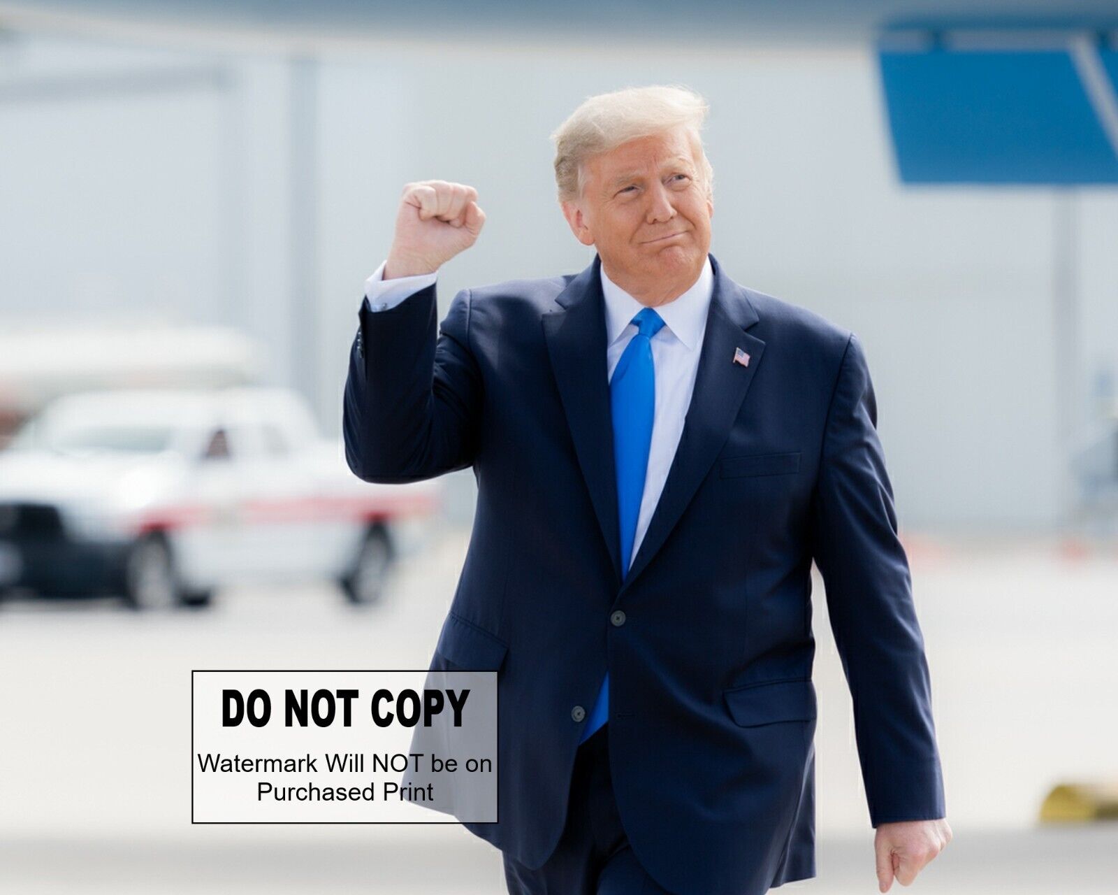 PRESIDENT DONALD TRUMP Happy With Fist Walking Proud - 8X10 PHOTO (#1006)