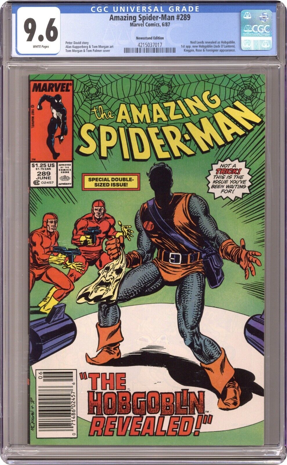 Amazing Spider-Man #289 CGC 9.6 WHITE Pages 1987 Hobgoblin Newsstand