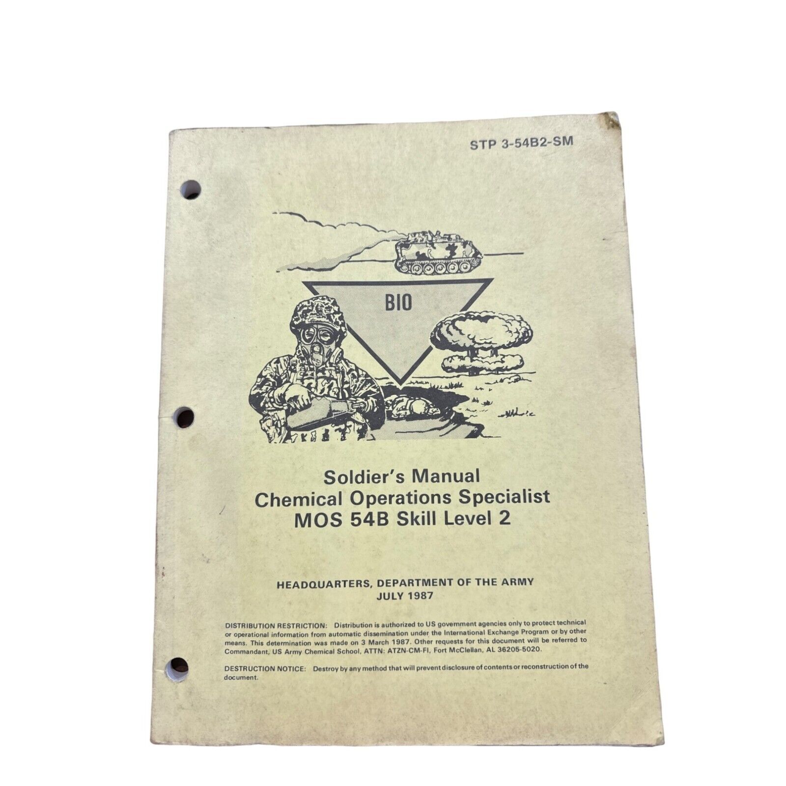 Chemical Operations Specialist Soldier's Manual STP 3-54B2-SM MOS 54B