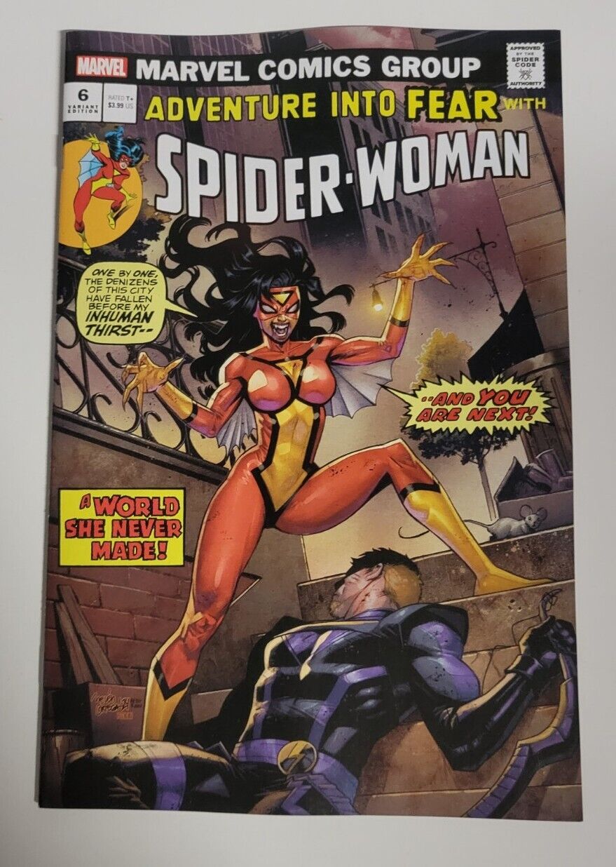 SPIDER-WOMAN #6 04/17/2024 VF+ BELEN ORTEGA VAMPIRE VARIANT MARVEL COMICS 