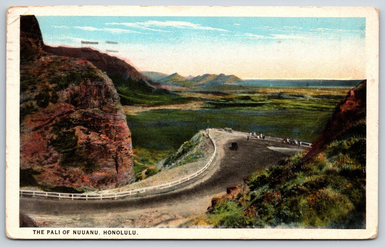 Postcard The Pali Of Nuuanu, Honolulu, Hawaii Posted 1945