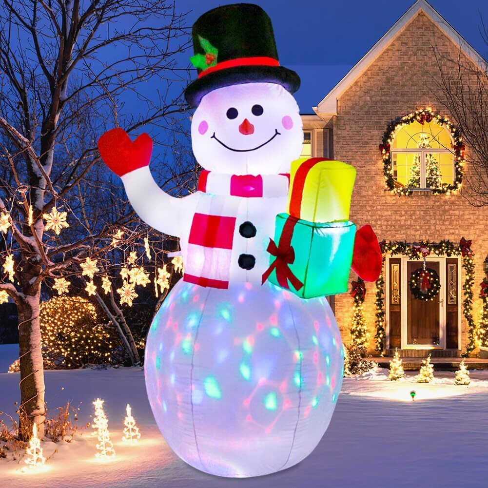 5ft Christmas Inflatable LED Snowman Light Up Outdoor Lighted Garden Decorations