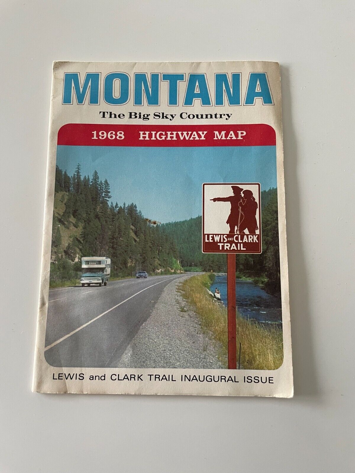 1968 Montana State-issued Vintage Road Map