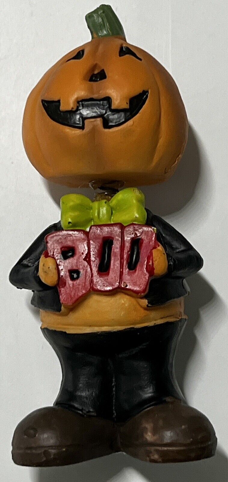 Vintage Greenbriar Halloween Bobblehead Pumpkin Excel. Used Condition 5-1/4”T