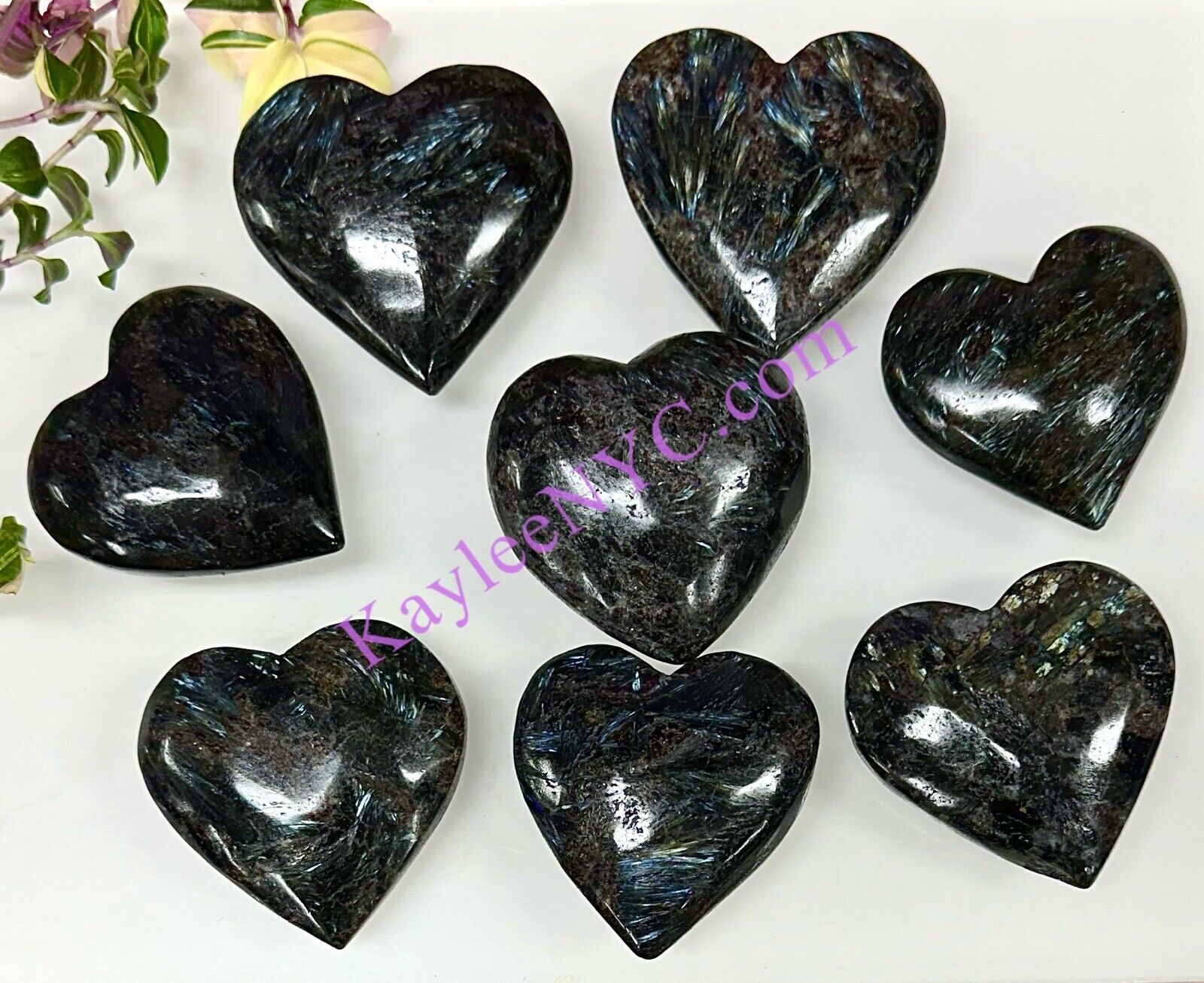 Wholesale 2 Lbs Lot Natural Astrophyllite Heart Crystal Energy