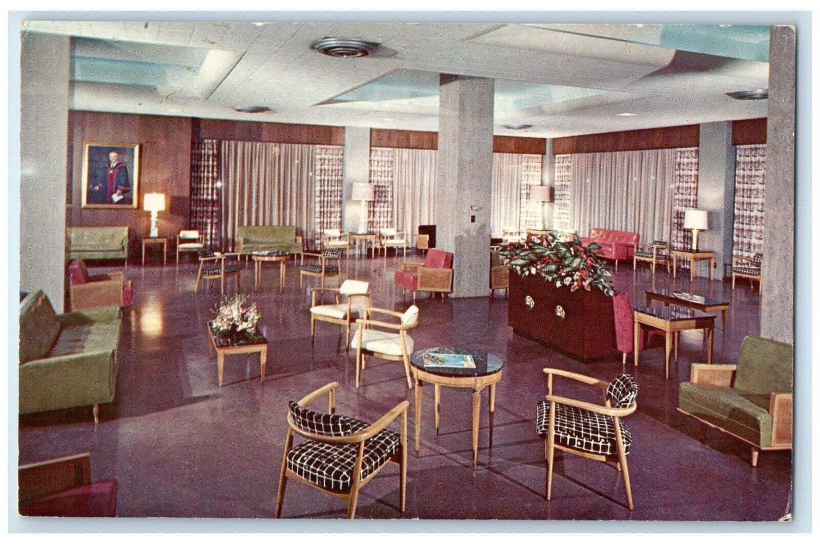 c1950\'s Ochsner Foundation Lobby Interior View New Orleans Louisiana LA Postcard