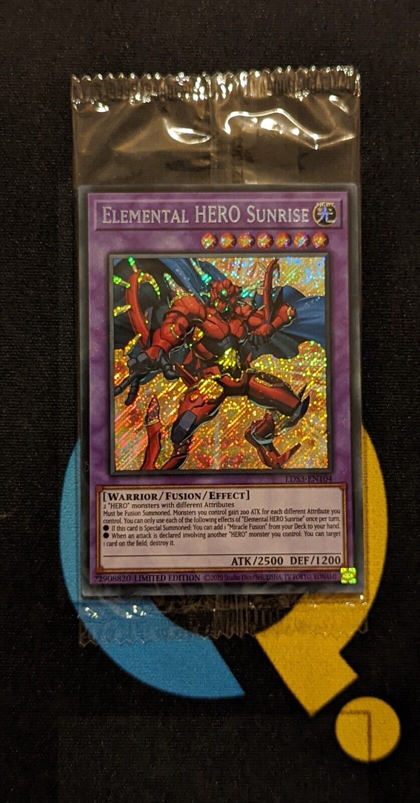 Elemental HERO Sunrise - LDS3-EN104 - Secret Rare Limited Edition Sealed YuGiOh