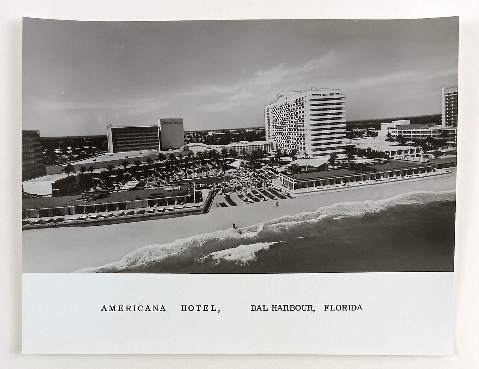 1970s Bal Harbour Florida Americana Hotel Beach View Ocean Vintage Press Photo