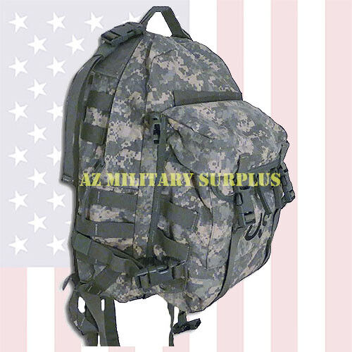 US MILITARY ASSAULT PACK HEAVY DUTY THREE DAY MOLLE II ACU BACKPACK w/STIFFENER