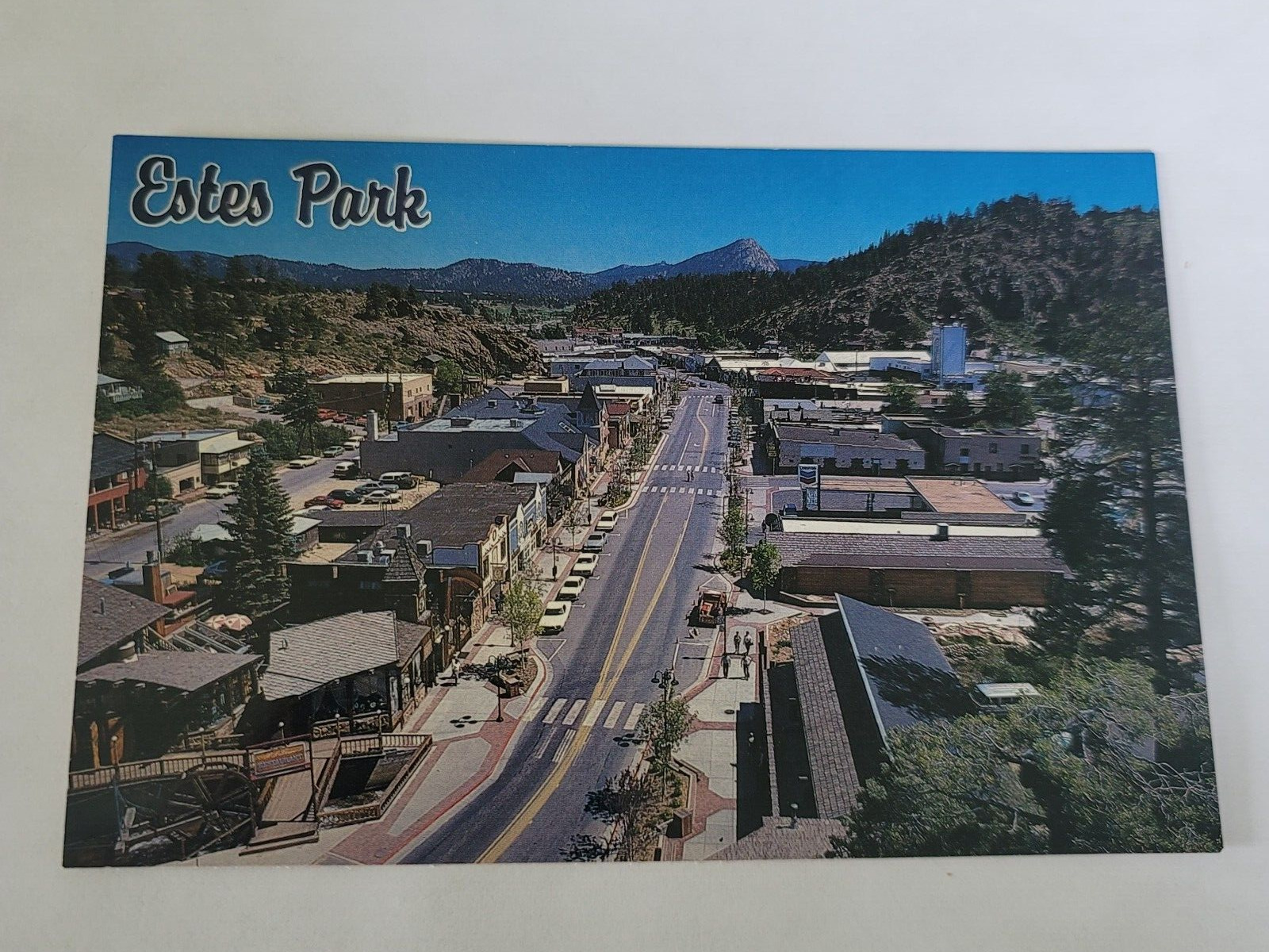 Vintage Postcard Estes Park Colorado Elkhorn Avenue Aerial View