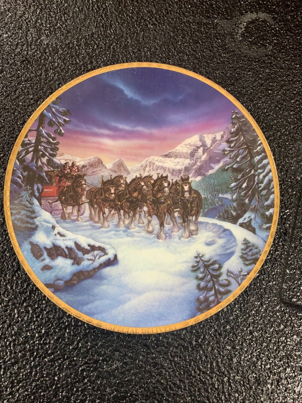 Budweiser Special Delivery World Famous Clydedales Plate Collection 1993