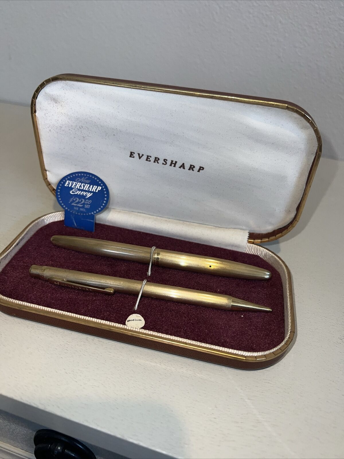 EVERSHARP ENVOY c1948 Fountain Pen Pencil Set Hard to Find REAL DEAL