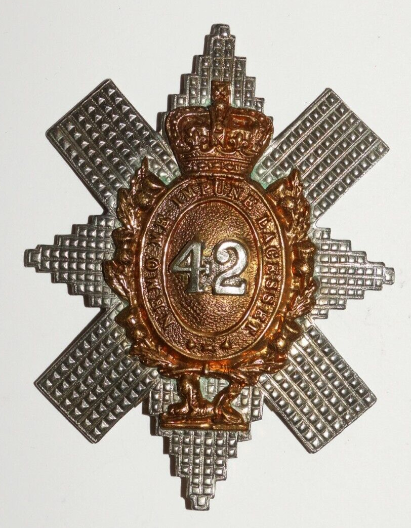 BRITISH MILITARY CAP BADGES, The 42nd Royal HIghland Regiment of Foot, 1886-1901