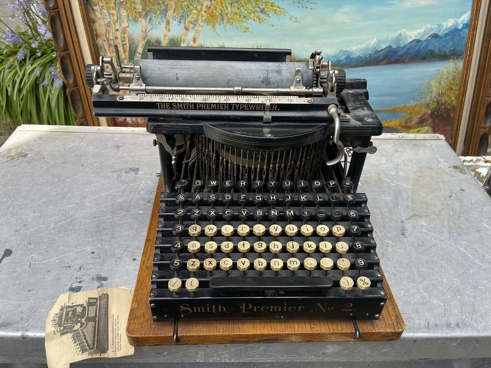 Antique 1896 Smith Premier No 2 Typewriter *Pls Read*