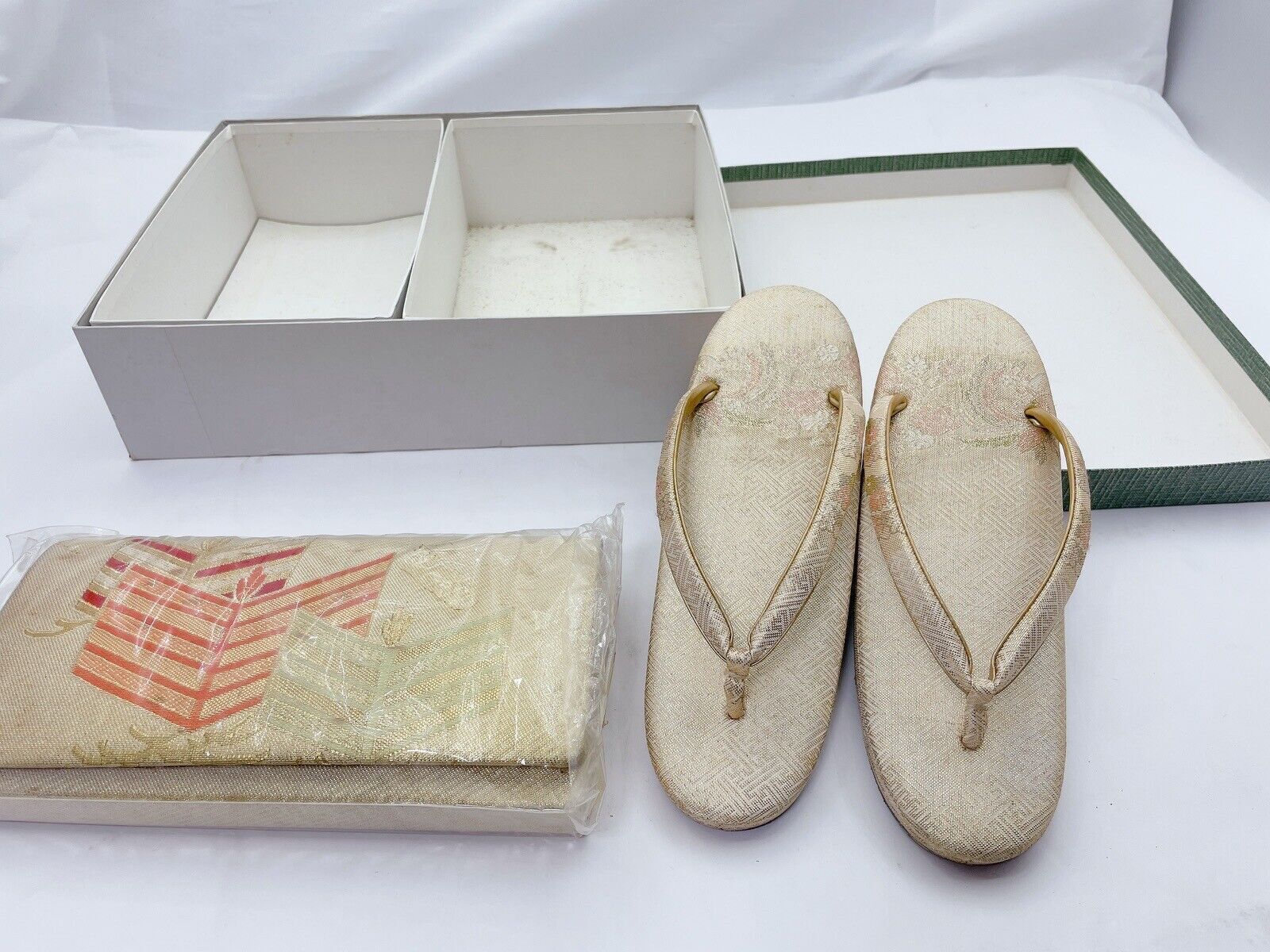 Japanese Kimono Zori Sandal & Matching Bag Set Traditional Footwear & Accessory