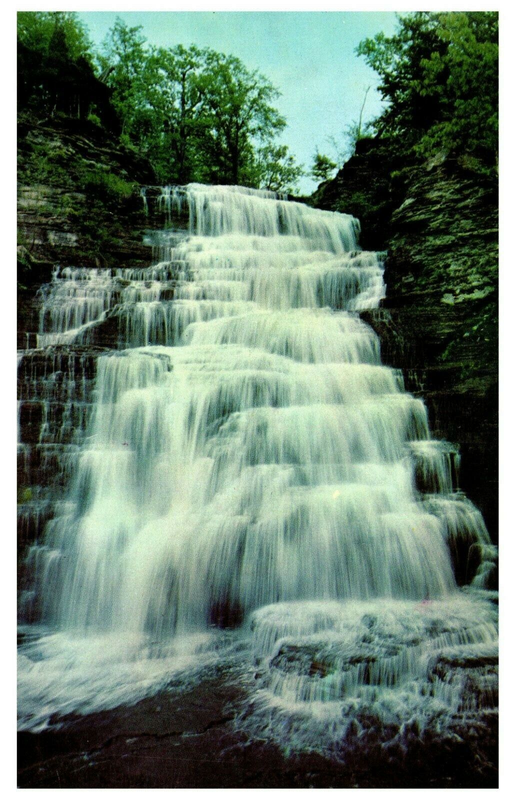 Hector Falls on Sullivan Trail Between Watkins Glen & Geneva N. Y. Seneca Lake 