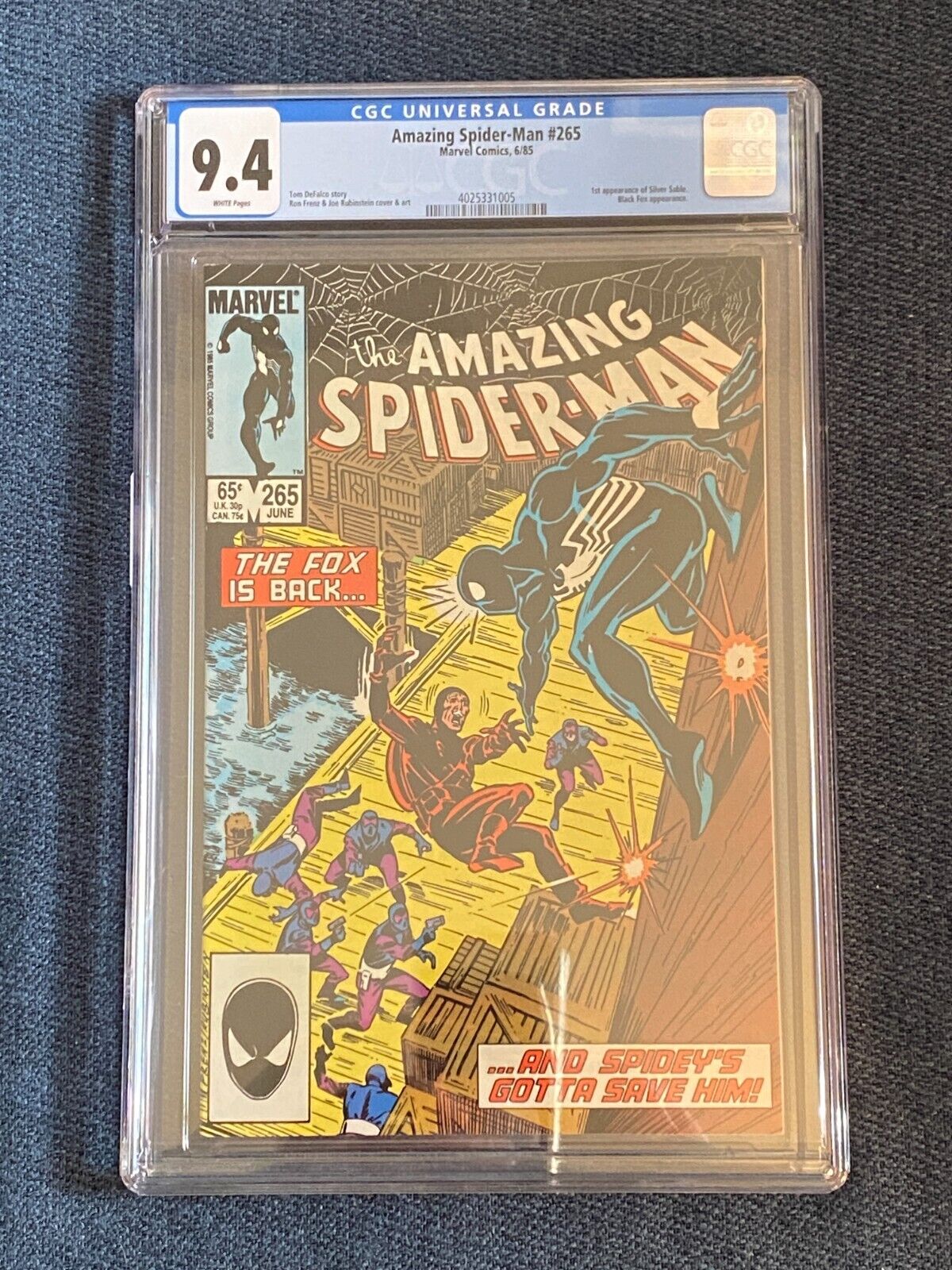 Amazing Spider-Man #265 CGC 9.4 1st appearance of Silver Sable