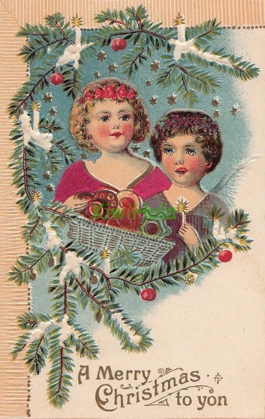 Postcard A Merry Christmas to You Angels Singing